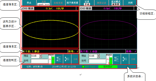 局部放電檢測(cè)儀主機(jī)系統(tǒng)軟件的主窗口 局部放電檢測(cè)儀主機(jī)系統(tǒng)軟件的主窗口